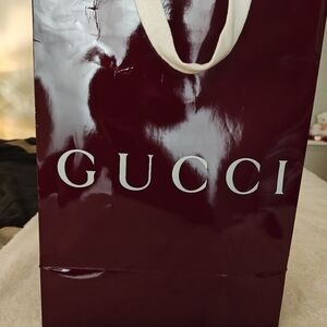 Gucci Burgundy Shopping Bag